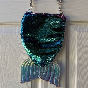 Mermaid 🧜‍♀️ Sequin Kids Bag - Blue and Purple